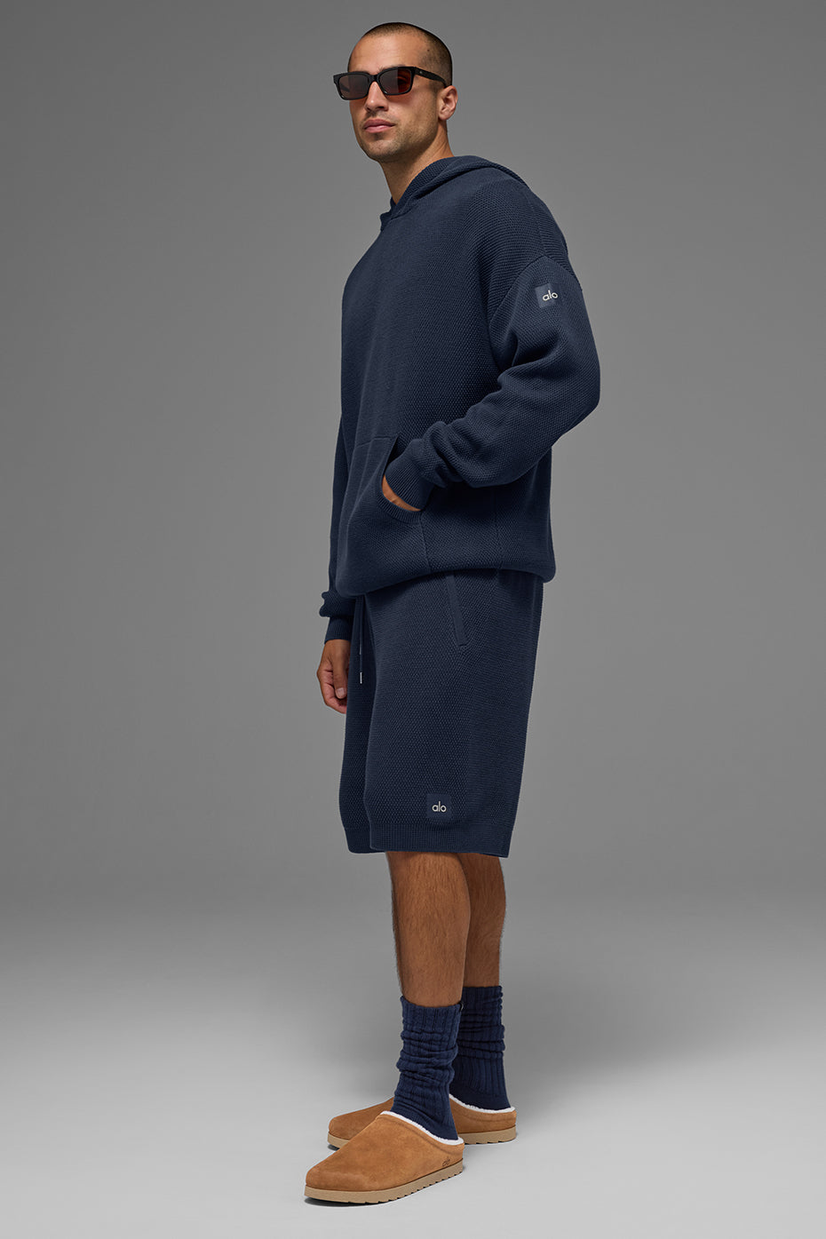 7" Sports Club Sweater Knit Short - Navy