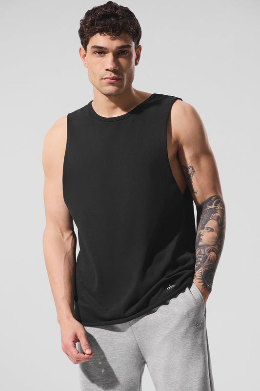 Society Raw Edge Tank - Black