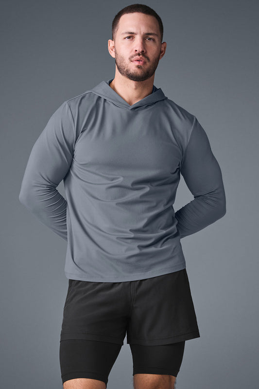 Conquer Reform Long Sleeve With Hood - Steel Grey