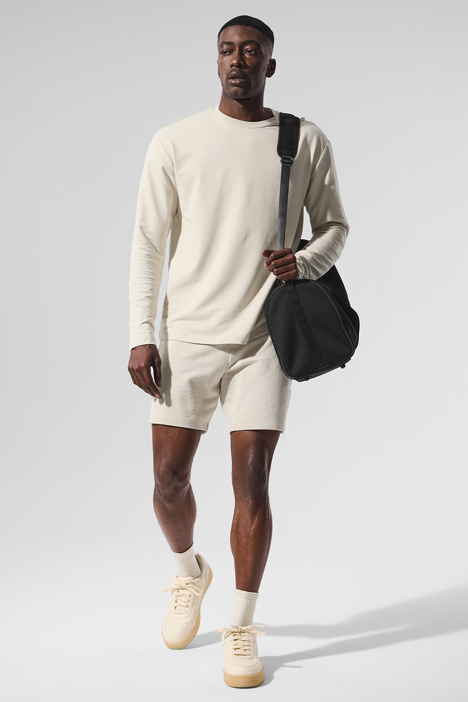 Double Take Long Sleeve Crew - Bone