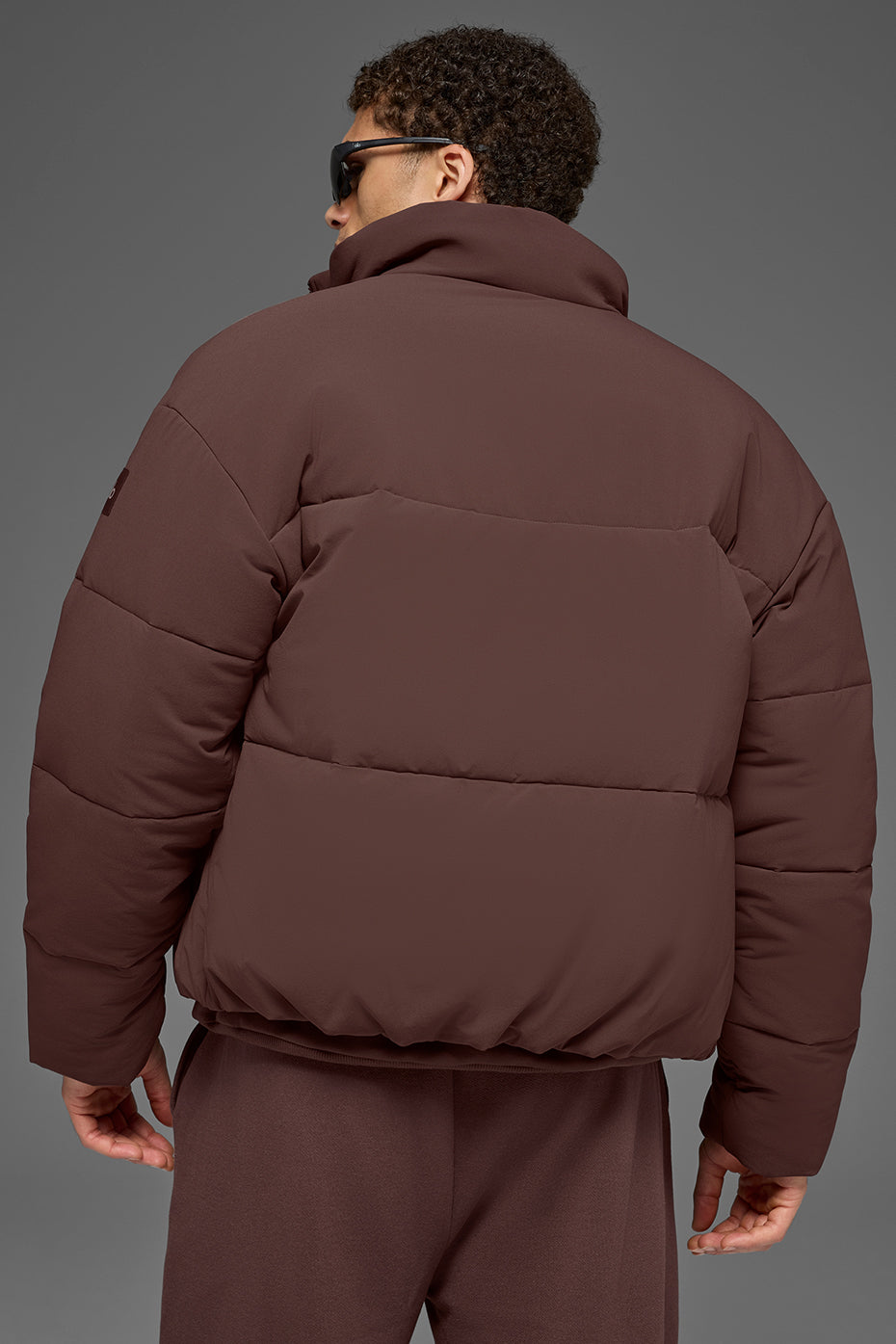 Stretch Woven Street Puffer - Brownstone