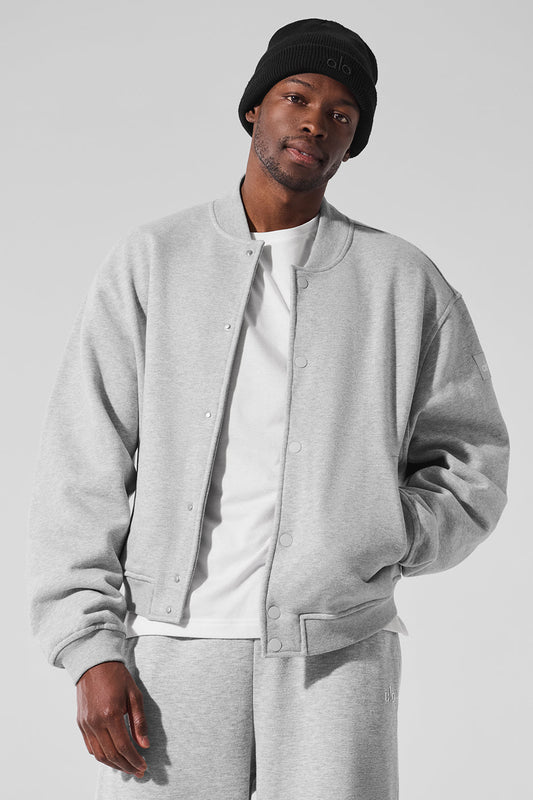 Renown Varsity Jacket - Athletic Heather Grey