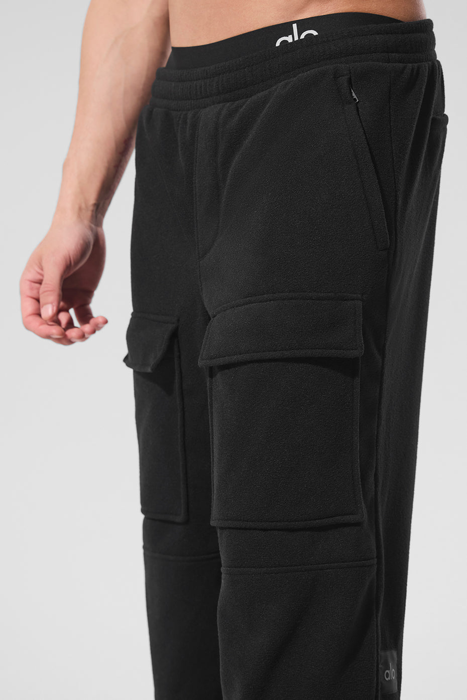 Polar Fleece Ridge Cargo Pants - Black