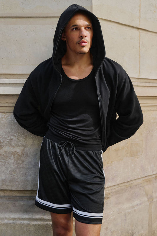 7" Key Mesh Basketball Short - Black