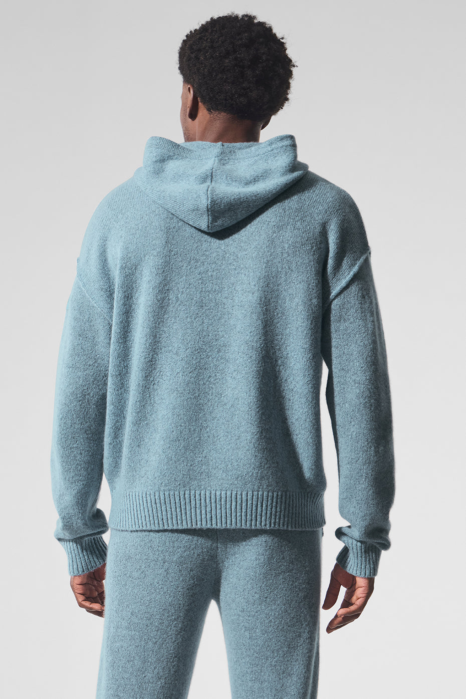 Wool Cashmere New Class Hoodie - Celestial Blue Granite Heather