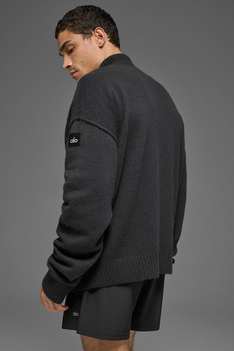 Wool Cashmere New Class 1/4 Zip Pullover - Black