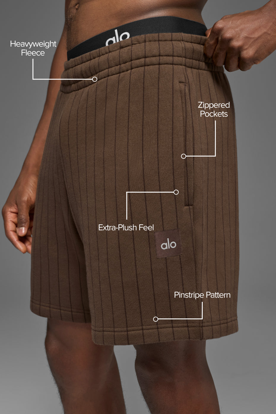 7" Pinstripe Short - Espresso Pinstripe